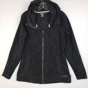 Exofficio Fleece Jacket Women's Full Zip Activewear Hoodie Black Outdoor size L